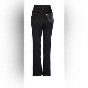 Loewe denim with leather detail